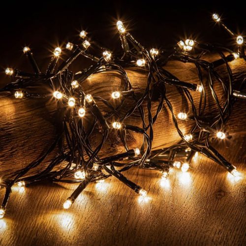Crystalline ohybná LED svetelná reťaz 400 cm, 50 teplých bielych LED diód, s čiernym káblom, vhodná na vonkajšie aj vnútorné použitie