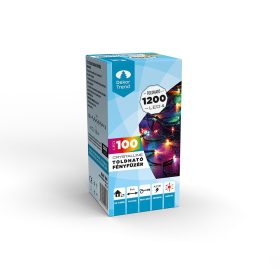   Crystalline flexibilný LED svetelný reťazec 800 cm, 100 ks MULTI LED, s čiernym káblom, vhodný na vonkajšie aj vnútorné použitie