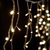 Crystalline závesná cencúľová reťaz 300 x 40 cm, 100 LED, teplá biela, priehľadný kábel, Vhodná na vonkajšie aj vnútorné použitie