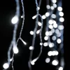 Crystalline toldható jégcsapfüzér 100 LED, 300 x 40 cm,  hideg fehér, átlátszó kábellel, Kül- és beltéri