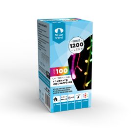   Crystalline LED cencúľová reťaz, 300 x 40 cm, 100 MULTI LED, priehľadný kábel, vhodná na vonkajšie aj vnútorné použitie