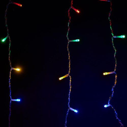 Crystalline LED cencúľová reťaz, 200 x 90 cm, 138 MULTI LED diód, priehľadný kábel, vhodná na vonkajšie aj vnútorné použitie
