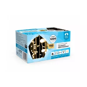   Crystalline toldható LED fényfüggöny 200 x 90 cm 192 db  meleg fehér LED, átlátszó kábel, Kül- és beltéri