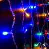 Crystalline závesná LED svetelná opona, 120 x 120 cm, 144 ks MULTI LED, priehľadný kábel, vhodná na vonkajšie aj vnútorné použitie