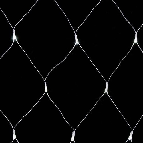 Crystalline rozložiteľná LED svetelná sieť, 200 x 100 cm, 96 ks STUDENÁ BIELA LED, priehľadný kábel, Vhodná pre vonkajšie aj vnútorné použitie