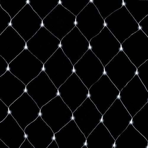 Crystalline rozložiteľná LED svetelná sieť, 200 x 100 cm, 96 ks STUDENÁ BIELA LED, priehľadný kábel, Vhodná pre vonkajšie aj vnútorné použitie