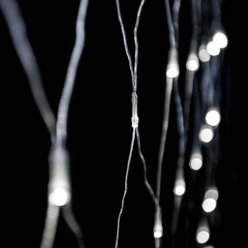 Crystalline rozložiteľná LED svetelná sieť, 200 x 100 cm, 96 ks STUDENÁ BIELA LED, priehľadný kábel, Vhodná pre vonkajšie aj vnútorné použitie