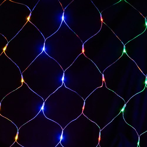 Crystalline rozložiteľná LED svetelná sieť, 200 x 100 cm, 96 ks MULTI LED, priehľadný kábel, Vhodná na vonkajšie aj vnútorné použitie