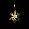 Crystalline toldható LED HÓPEHELY fényfüggöny, 120 x 80 cm, 90 db MELEG FEHÉR LED, átlátszó kábel