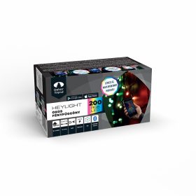   Dekortrend Heylight inteligentná svetelná záclona, 90 x 200 cm, 200 RGB LED, čierny kábel, IP44, ovládanie na Bluetooth