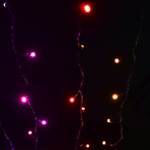 Dekortrend Heylight inteligentná svetelná záclona, 90 x 200 cm, 200 RGB LED, čierny kábel, IP44, ovládanie na Bluetooth