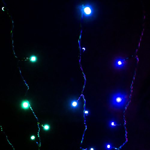 Dekortrend Heylight inteligentná svetelná záclona, 90 x 200 cm, 200 RGB LED, čierny kábel, IP44, ovládanie na Bluetooth