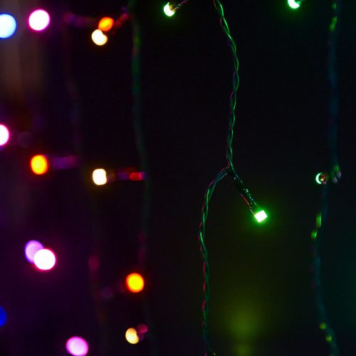 Dekortrend Heylight inteligentná svetelná záclona, 90 x 200 cm, 200 RGB LED, čierny kábel, IP44, ovládanie na Bluetooth