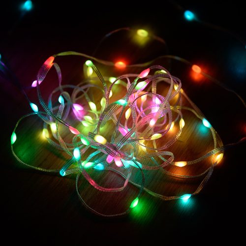 Dekortrend Inteligentná svetelná reťaz, 100 LED, priehľadný kábel, USB pripojenie