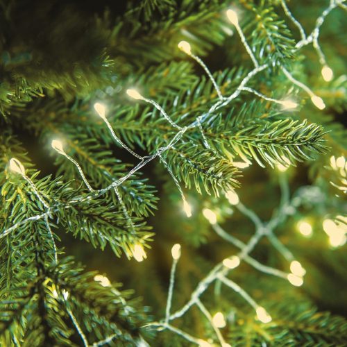 Girlanda Vílie svetielka,  strieborný kábel, teplá biela, 300 cm, 300 LED