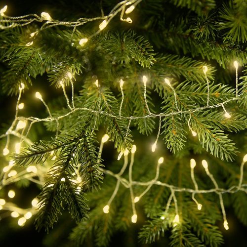 Girlanda Vílie svetielka,  strieborný kábel, teplá biela, 300 cm, 300 LED