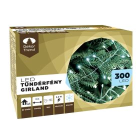   Girlanda Vílie svetielka, strieborný kábel, studená biela, 300 cm, 300 LED