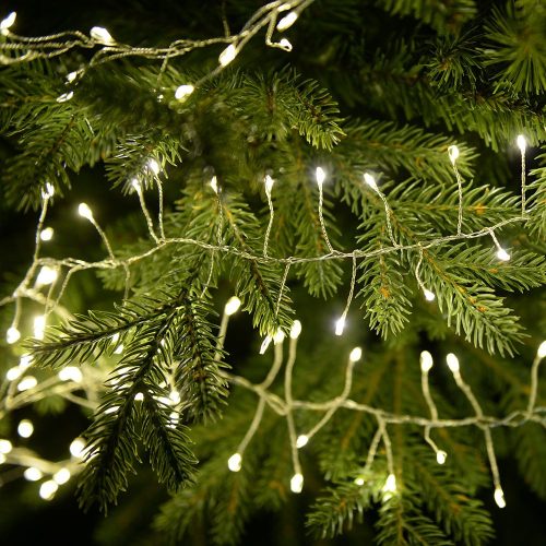Girlanda Vílie svetielka, strieborný kábel, studená biela, 300 cm, 300 LED