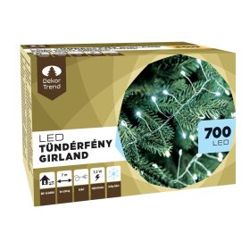   Girlanda Vílie svetielka, strieborný kábel, studená biela, 700 cm, 700 LED