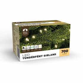   Dekortrend Svetelná reťaz, 700 LED, teplá biela, zelený kábel