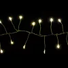 Tündérfény girland, 700 LED, meleg fehér, zöld kábel