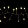 Tündérfény girland, 1400 LED, meleg fehér, zöld kábel