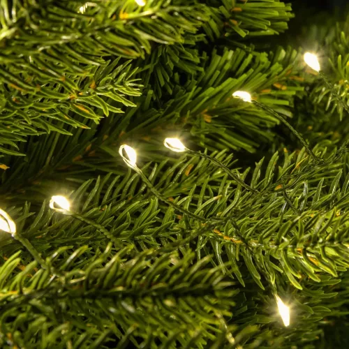 Tündérfény girland, 1400 LED, meleg fehér, zöld kábel