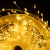 Tündérfény girland, ezüst kábel, meleg fehér, 20 m, 1000 LED