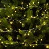 Tündérfény girland, ezüst kábel, meleg fehér, 20 m, 1000 LED
