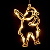 Dekortrend Mikulás ablakdísz tapadókoronggal, 12 x 20 cm, 12 LED meleg fehér, elemes