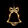 Dekortrend Harang ablakdísz tapadókoronggal, 16 x 20 cm, 12 LED meleg fehér, elemes