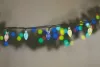 Kristálycsepp fényfüzér 30 LED, zöld kábel, multi, 600 cm