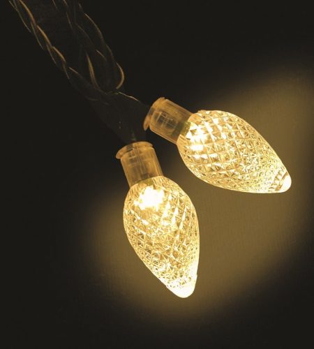 Kristálová kvapka svetelná reťaz, zelený kábel, teplá biela, 1200 cm, 60 LED