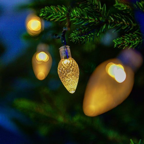 Kristálová kvapka svetelná reťaz, zelený kábel, teplá biela, 1200 cm, 60 LED