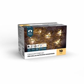   Dekortrend Kovová girlanda s motívom hviezd, 10 LED, na batérie