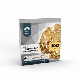   Vílie svetielka svetelná reťaz, teplá biela, 1000 cm, 100 LED, medený kábel