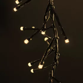   Meteor svetelný záves, teplá biela, čierny kábel, 200 x 100 cm, 480 LED