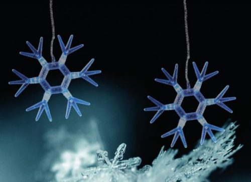 Hópihe ľadový cencúľový svetelný reťaz, studená biela, priehľadný kábel, 270 cm, 54 LED