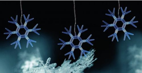 Hópihe ľadový cencúľový svetelný reťaz, studená biela, priehľadný kábel, 270 cm, 54 LED