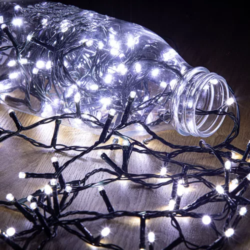 Dekortrend Kültéri toldható 100 LED fényfüzér, Hideg fehér, 1000 cm