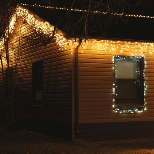 Dekortrend Vonkajšia LED cencúľová reťaz, Teplá biela, 300 x 40 cm, 101 LED