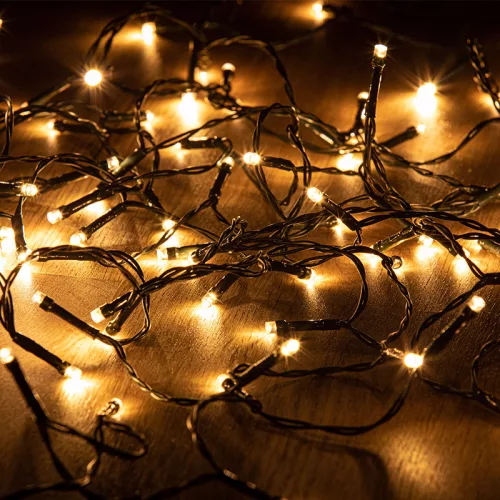 Dekortrend Kültéri toldható 101 LED jégcsapfüzér, Meleg fehér, 300 x 40 cm