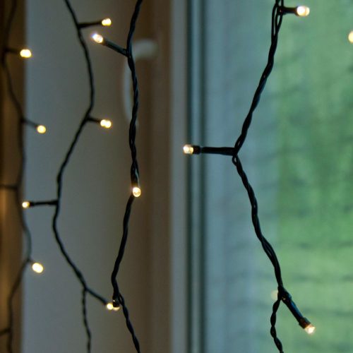 Dekortrend Vonkajšia LED svetelná záclona, Teplá biela, 200 x 100 cm, 140 LED