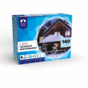   Dekortrend Vonkajšia LED svetelná záclona, Studená biela, 200 x 100 cm, 140 LED