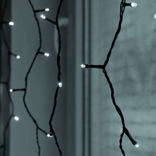 Dekortrend Vonkajšia LED svetelná záclona, Studená biela, 200 x 100 cm, 140 LED