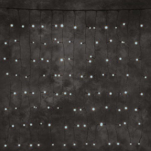 Dekortrend Vonkajšia LED svetelná záclona, Studená biela, 200 x 100 cm, 140 LED