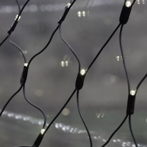 Dekortrend Kültéri toldható 192 LED fényháló, Hideg fehér, 200 x 200 cm