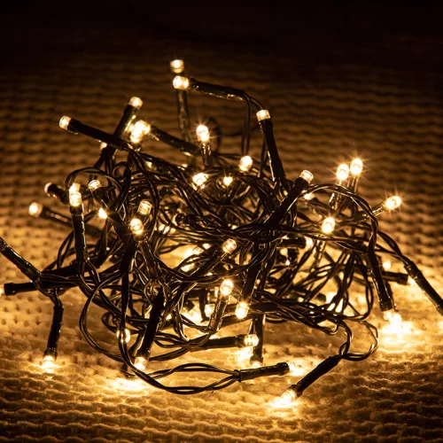 Dekortrend Kültéri toldható 197 LED jégcsapfüzér, Meleg fehér, 600 x 40 cm