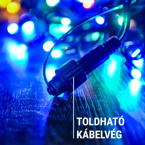 Dekortrend Kültéri toldható 101 LED jégcsapfüzér, Multi, 300 x 40 cm