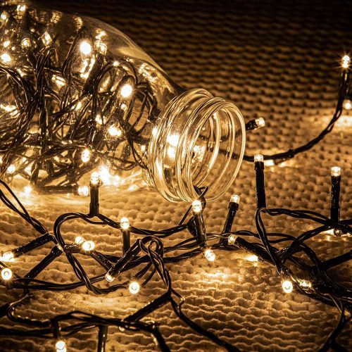 Dekortrend Basic 640 cm, 80 LED svetelná reťaz s časovačom, na batérie, teplá biela